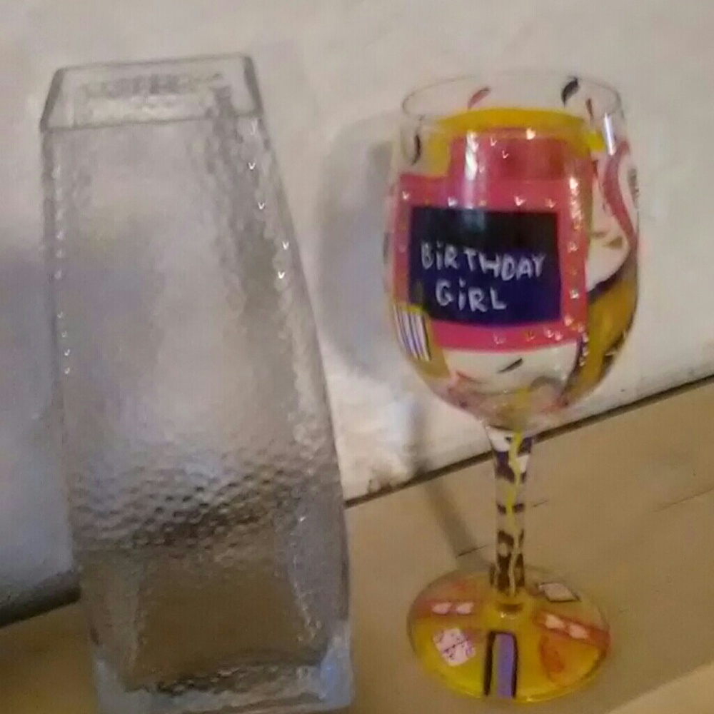 Vase and wine glass